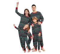 RXLLDOLY Pigiama Natalizio per Famiglia, Pigiama Natale Scozzesi Stampato Set, Pigiami Natalizi per Tutta la Famiglia, Abiti da Notte per Uomo, Donna, Bambino(Natale-30,Donna,S)