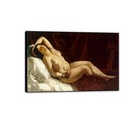 RXNHGJDS artemisia gentileschi quadri moderni soggiorno su tela Cleopatra poster dipinti famosi riproduzione su tela Decorazioni Casa75x50cm(30x20in) Cornice nera