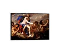 RXNHGJDS artemisia gentileschi quadri moderni soggiorno su tela Il trionfo di Galatea poster dipinti famosi riproduzione su tela Decorazioni Casa42x30cm(17x12in) Cornice nera