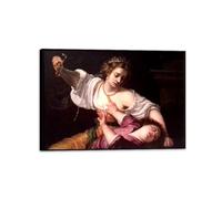 RXNHGJDS artemisia gentileschi quadri moderni soggiorno su tela Medea poster dipinti famosi riproduzione su tela Decorazioni Casa70x50cm(28x20in) Cornice nera