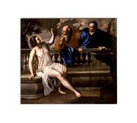 RXNHGJDS artemisia gentileschi quadri moderni soggiorno su tela Susanna e gli anziani poster dipinti famosi riproduzione su tela Decorazioni Casa50x40cm(20x16in) Senza cornice