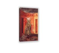 RXNHGJDS Dipinti Famosi Remedios Varo Stampa su Tela Donna che lascia lo psicoanalista Quadri Famosi su Tela Surrealisti Riproduzione Quadri Moderni Soggiorno Astratti55x30cm(22x12in) Con cornice