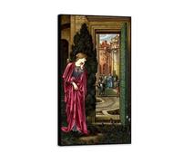 RXNHGJDS Edward Burne-Jones Dipinto su Tela Danae la torre di ottone Repliche Stampe Riproduzione Quadri Famosi su Tela Quadri Moderni Soggiorno Camera da Letto E Bagno110x60cm(43x24in) Cornice nera