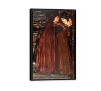 RXNHGJDS Edward Burne-Jones Dipinto su Tela Impiegato Saunders Repliche Stampe Riproduzione Quadri Famosi su Tela Quadri Moderni Soggiorno Camera da Letto E Bagno60x95cm(24x37in) Cornice nera