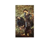 RXNHGJDS Edward Burne-Jones Dipinto su Tela Merlino Repliche Stampe Riproduzione Quadri Famosi su Tela Quadri Moderni Soggiorno Camera da Letto E Bagno40x70cm(16x28in) poster