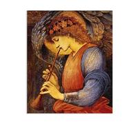 RXNHGJDS Edward Burne Jones Stampa su Tela Angelo che suona un flageolet Repliche Quadri Famosi Riproduzione su tela Soggiorno Arredo Camera Da Letto Arredamento Casa 35x30cm(14x12in) poster