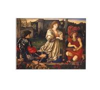 RXNHGJDS Edward Burne Jones Stampa su Tela La canzone d'amore Repliche Quadri Famosi Riproduzione su tela Soggiorno Arredo Camera Da Letto Arredamento Casa 50x40cm(20x16in) poster