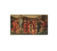 RXNHGJDS Edward Burne Jones Stampa su Tela Lo specchio di Venere Repliche Quadri Famosi Riproduzione su tela Soggiorno Arredo Camera Da Letto Arredamento Casa 125x70cm(49x28in) poster