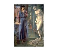 RXNHGJDS Edward Burne Jones Stampa su Tela Pigmalione e immagine II Repliche Quadri Famosi Riproduzione su tela Soggiorno Arredo Camera Da Letto Arredamento Casa 70x50cm(28x20in) poster