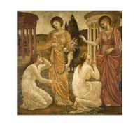 RXNHGJDS Edward Burne Jones Stampa su Tela Psiche nei santuari di Juno Repliche Quadri Famosi Riproduzione su tela Soggiorno Arredo Camera Da Letto Arredamento Casa 70x70cm(28x28in) poster