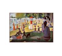 RXNHGJDS Georges Seurat,Quadro su Tela,Una domenica pomeriggio sull'isola,Stampa su Tela Canvas,Georges Seurat Poster da Parete90x60cm(36x24in) Senza cornice