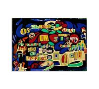 RXNHGJDS Joan Miro Opere d'arte famose Poesia serrana a colori Quadro su Tela Riproduzione Quadri Famosi Su Tela Moderno Astratto Arte Cucina Soggiorno Camera90x60cm(35x24in) Senza cornice