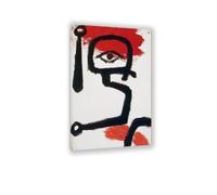 RXNHGJDS Joan Miró Quadro Surrealismo Su Tela Il timpanista Poster Riproduzione Stampa Su Tela per camera da letto decorazione in casa50x30cm(20x12in) Senza cornice