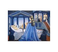 RXNHGJDS Paul Delvaux Quadri su tela L'annunciazione Stampe da Parete Soggiorno Arte murale Riproduzioni di Dipinti Famosi su tela Surrealismo Poster65x50cm(26x19in) poster
