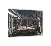 RXNHGJDS Paul Delvaux Quadri su tela Venere addormentato Stampe da Parete Soggiorno Arte murale Riproduzioni di Dipinti Famosi su tela Surrealismo Poster60x50cm(24x20in) Con cornice
