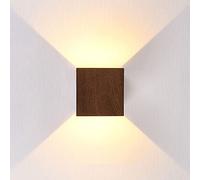 RXPVUXE Applique a cubo in legno Illuminazione da parete quadrata per interni Lampade da parete a LED quadrate su e giù, Moderne e minimaliste Decorazioni per la casa Apparecchi di illuminazione per m