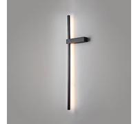 RXPVUXE Applique da parete in metallo nero opaco Lampada da parete a LED minimalista in metallo Lampada da parete lunga per interni cablata, 23"/31"/39" Apparecchio di illuminazione da parete creativa