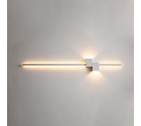 RXPVUXE Applique da parete lineare moderna a LED Lampada da parete lunga per interni semplice 24 "36" Lampada da parete in metallo, 3000K Alluminio Up Down Applique Apparecchio di illuminazione per ca