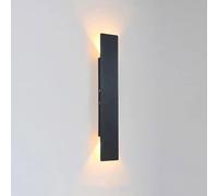 RXPVUXE Applique da parete lunghe nere per esterni, apparecchi di illuminazione moderni per esterni, applique da esterno a LED lineari per veranda, apparecchio di illuminazione da parete su e giù