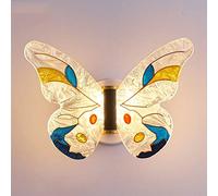 RXPVUXE Farfalla LED Applique da parete 8W Decorazione per interni Lampada da parete Lampada da parete moderna creativa cablata, Pittura Acrilica 3 colori intercambiabili Applique da parete per camera