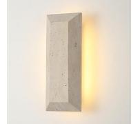 RXPVUXE Lampada da parete in travertino giallo naturale, applique da parete a LED for interni cablata con bianco caldo 3000K, lampada da parete moderna in marmo nordico for camera da letto