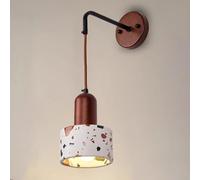 RXPVUXE Lampada da parete moderna a sospensione della metà del secolo, applique da parete in terrazzo Wabi Sabi, lampada da parete in pietra naturale fatta a mano, altezza regolabile(B)