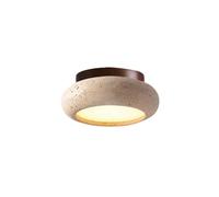 RXPVUXE Plafoniera in Pietra Wabi-sabi, Lampada da soffitto in travertino Giallo in Stile Giapponese, lampadari da soffitto Vintage da 10 W per Camera da Letto, Ingresso, Cucina, Foyer, Scala