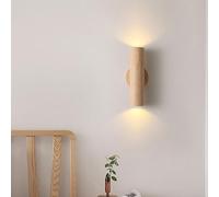 RXPVUXE Sconce da parete moderna in legno a LED Lampada da parete in legno da comodino nordico 14W UP Down Apparecchio di illuminazione da parete, Semplice decorazione per la casa Lampada da parete pe
