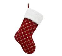 RXXR 1 Pezzo Rosso Glitter Calze di Natale Grandi Calze di Natale 46cm Rosso Santa Calza Personalizzata Calze di Natale Camino Calze di Natale per la Festa di Famiglia Decor