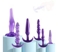 RY4V-Set 6 Articoli Trasparenti Viola Soft plúg ànalé dilàtatóré ànàl ànàleséx tóy kit bútt dilatàtóri palliné ànàli dildó séxytóysys vibràtoréper próféssionàlé in ànó per donna uomo coppie