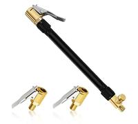 RYAN 1 Pezzo 30 cm Gonfiatore Pompa Tubo Adattatore con 2 Connettore Valvola Pneumatica Attrezzi Tubo in Gomma per Gonfiaggio per Pistola Gonfia Gomme Moto Auto Biciclette