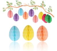 RYAN 14 Pièces Uova di Pasqua Decorative à Suspendre en Papier Uova da Decorare Bambini Réutilisables Pasqua Decorazioni pour Décoration Intérieure et Extérieure Printemps