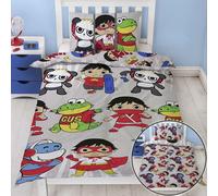 Ryans World Banda Set Copripiumino Singolo 2-in-1 Disegni Grigio Bambini Letto