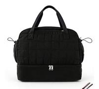 Ryanair - Borsa da viaggio con scomparto per scarpe, 40 x 30 x 20 cm, 26 l, resistente all'acqua, da portare sotto il sedile, leggera, pieghevole, per la notte, per palestra, ospedale, Nero