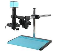 Ryanong Accessori per microscopio da laboratorio 2_D 3_D 2 in 1 Microscopio stereo industriale a commutazione libera con obiettivo zoom 180X C Mount con videocamera USB da 48MP 37MP HDMI VGA USB