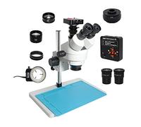 Ryanong Accessori per microscopio da laboratorio 3.5X-90X Microscopio stereo Trinoculare Simul-Focale 38MP 1080P VGA HDMI USB Microscopio Camera Adattatore CTV Lente di Barlow per la riparazione di