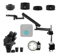 Ryanong Accessori per microscopio da laboratorio 32MM Colonna Articolante Braccio Colonna Morsetto Supporto 3.5X-90X Parfocale Simul Focale Trinoculare Stereo Microscopio 48MP 4K HDMI Videocamera USB