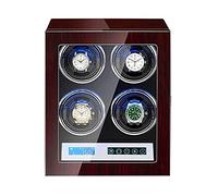 Ryanong Avvolgitore automatico per orologi 4 con schermo di controllo LCD, luce LED, cuscini flessibili 15 modalità di rotazione motore silenzioso