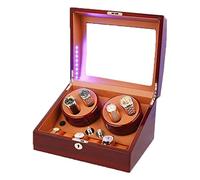 Ryanong Avvolgitore per orologi automatici, 4 slot automatico per orologi automatici, scatola carica orologi meccanici, scatola di immagazzinaggio scatola di immagazzinaggio del motore Shaker macchina