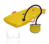 Ryanong Barella portatile per salvataggio in acqua, barella per elicotteri, portata ≤ 150 kg e cinghie regolabili, 5S gonfiabile automatico e facile da trasportare, per campeggio, piscine