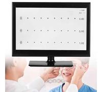 Ryanong Diagramma di visione digitale, scheda di prova a LED con telecomando, luminosità dello schermo regolabile e distanza di 1-6 m, 2 metodi di registrazione e misurazione accurata, per negozi di