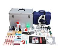 Ryanong Educational Science Model Kids Beginner Microscopio Scienza Kit con LED+20 Tipi di Fette Scatola Esperimento Biologico 40 Pezzi Zeenyi