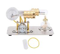 Ryanong Esperimento di fisica Attrezzature per l'istruzione Stirling Modello del motore Stirling Modello del motore Cilindro in ottone Attrezzature di laboratorio fisico Kit di strumenti di istruzione