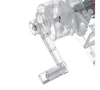 Ryanong Generatore manuale a manovella trasparente Modello elettronico di potenza meccanica Esperimento di fisica Studente Attrezzature di laboratorio Scienza Chimica Scienze fisiche Naturali St
