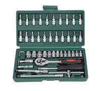 Ryanong Hot Professional 46PCS Set di chiavi a bussola 1/4 di pollice cacciavite a cricchetto Set di strumenti di riparazione auto Combinazione Set di utensili manuali Kit di strumenti hardware, set
