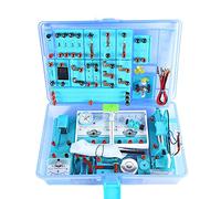 Ryanong Kit per l'apprendimento del circuito elettrico, set di esperimenti di fisica elettromagnetismo blu ABS Junior High Studenti Kit età 8+ Necessita di 2 batterie AA