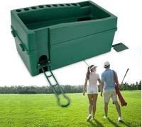 Ryanong Macchina automatica per palline da golf, dispenser per palline da golf con supporto per stecca da golf, treppiede regolabile in altezza e può contenere 100 palline da golf, non richiede