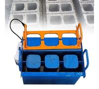 Ryanong Macchina manuale per la produzione di stampi per mattoni - Mini creatore di cemento per blocchi di calcestruzzo cavo 212 Frequenza di vibrazione 45s Formazione rapida 30 mattoni/ora (H6)