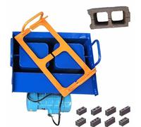 Ryanong Macchina manuale per la produzione di stampi per mattoni - Mini creatore di cemento per blocchi di calcestruzzo cavo 212 Frequenza di vibrazione 45s Formatura rapida 30 mattoni/ora (H1)