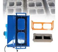 Ryanong Macchina manuale per la produzione di stampi per mattoni - Mini creatore di cemento per blocchi di calcestruzzo cavo 212 Frequenza di vibrazione 45s Formatura rapida 30 mattoni/ora (H2)